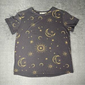 Sun Moon & Stars Cosmic Celestial Astrology Witchy Academia Graphic Print Tee